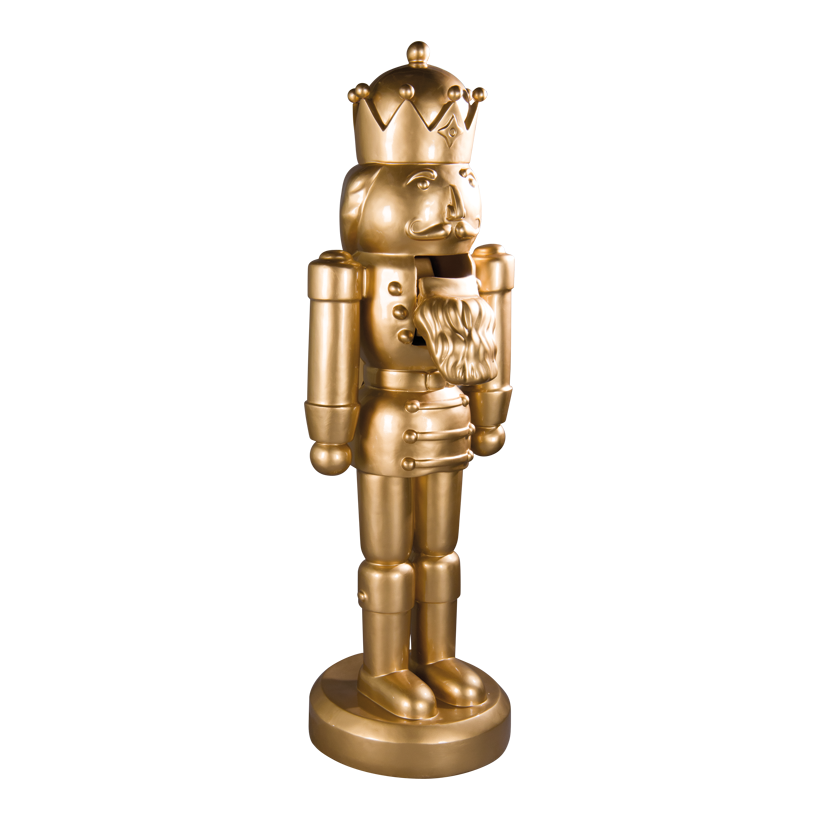 # Nussknacker, 185cm  aus Fiberglas, Arme anliegend, fest montiert