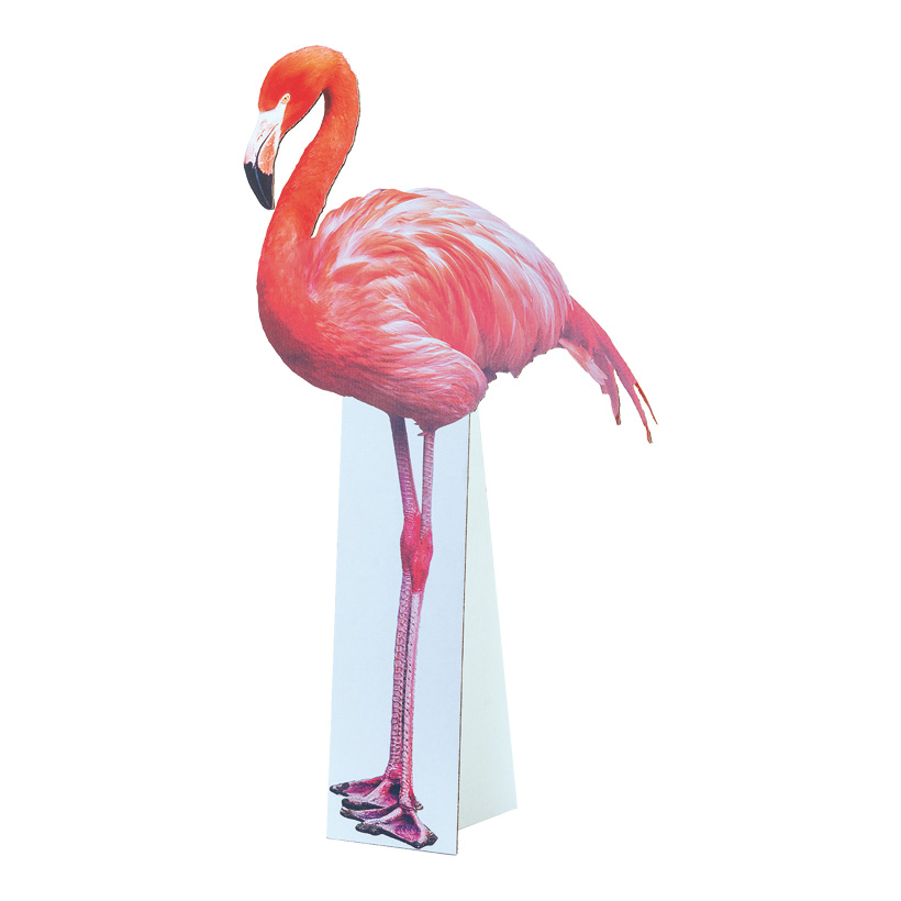 # Cut-out "Flamingo", 42x75cm mit klappbarer Pappstütze, aus Pappe # Cut-out "Flamingo", 42x75cm mit klappbarer Pappstütze, aus Pappe