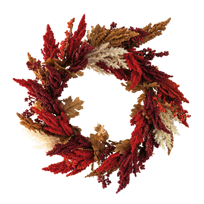 Herbstkranz, 55cm innen ø 31cm aus Kunststoff/Styropor, mit verschiedenen Beeren