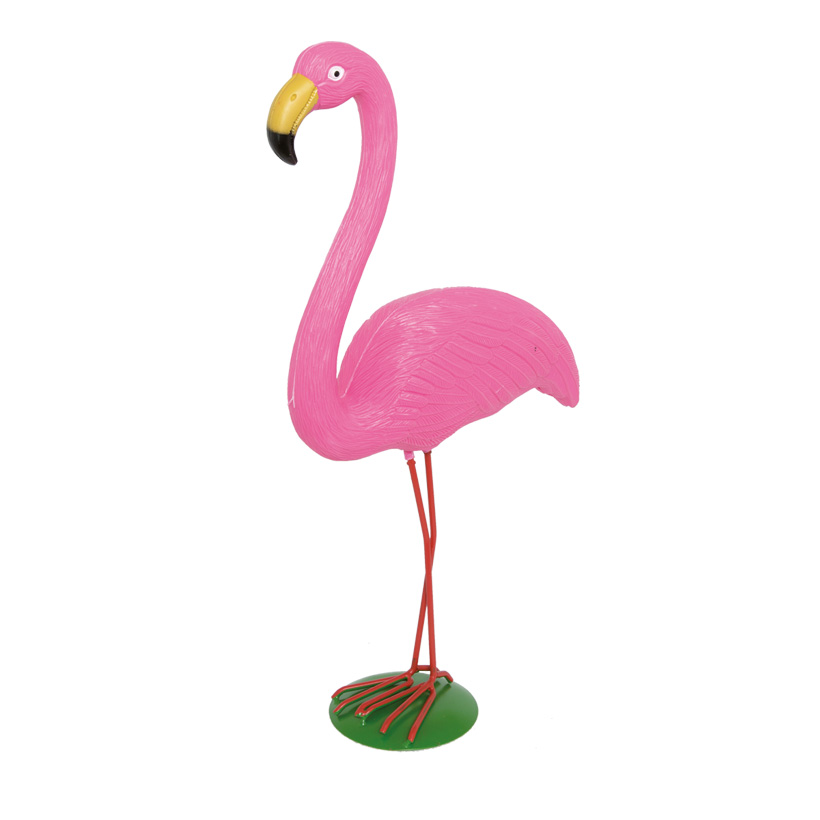 Flamingo 54x26cm, Kopf oben, Kunststoff Flamingo 54x26cm, Kopf oben, Kunststoff