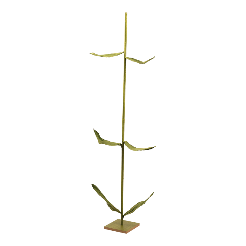 Blumenständer, mit Blättern, 150cm Holzfuß: 19x18x2cm 2-teilig, aus Papier/Holz/Kunststoff, biegsam