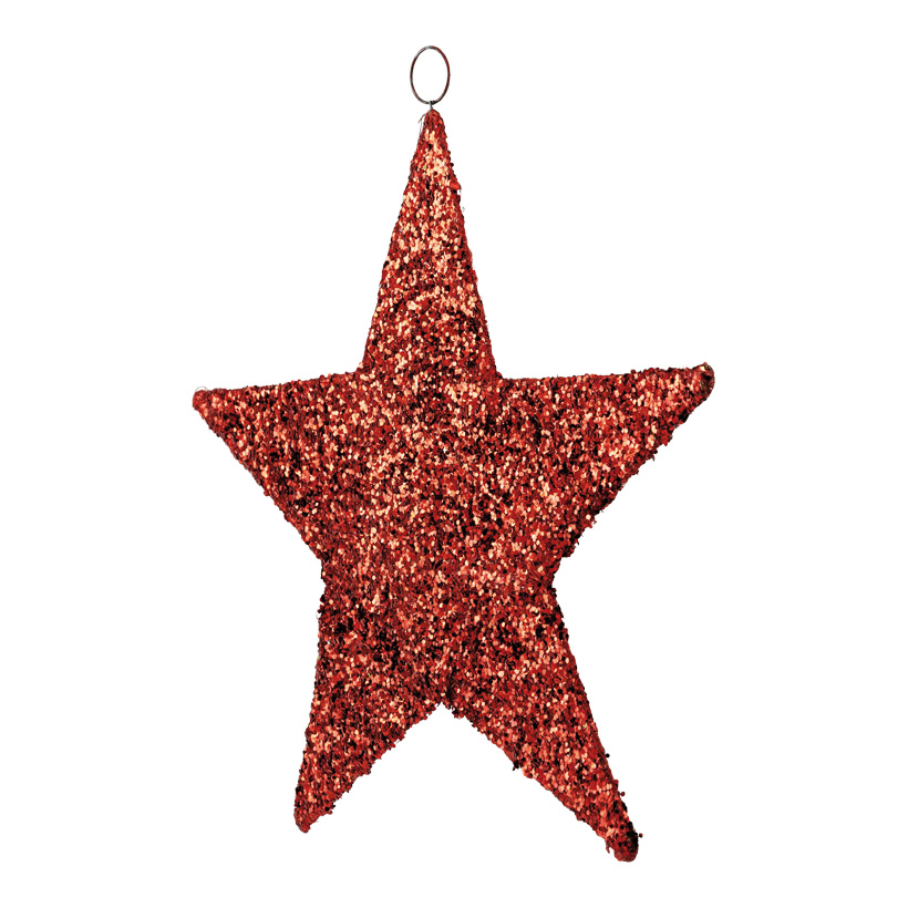 Sisalstern, 40cm aus Kunststoff/Metall, mit Pailletten, Hänger