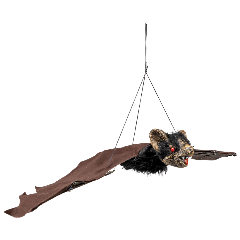 Fledermaus, fliegend, 60x23cm aus Kunststoff und Stoff, mit Hänger