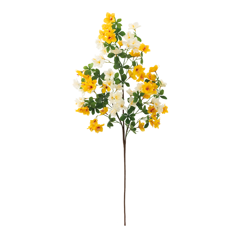 Azaleenzweig, 90cm Stiel: 36cm aus Kunststoff/Kunstseide, biegsam