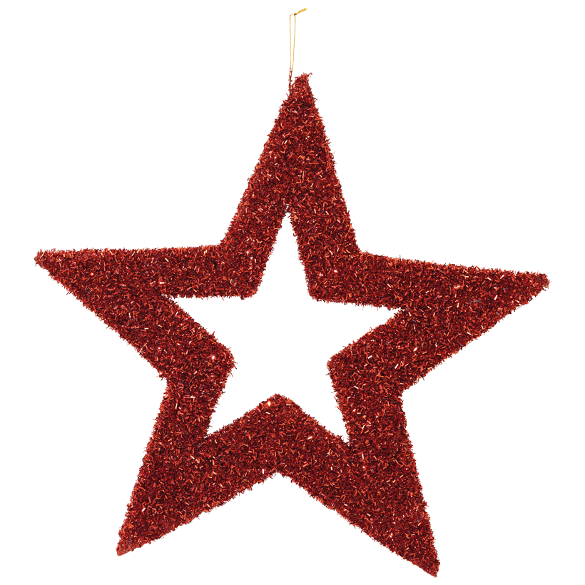 Stern Kontur, Ø 40cm aus Styropor, mit Tinsel Glitzer