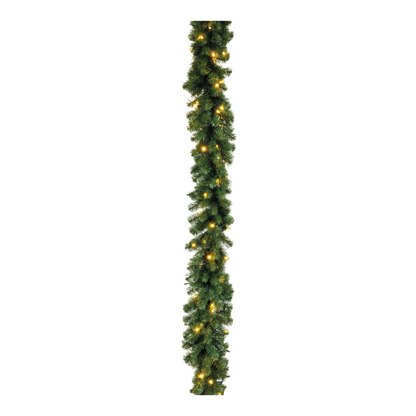 Edeltannengirlande "Deluxe", 270cm Ø 30cm mit 200 Tips, 100 LEDs, IP44, für den Außenbereich Edeltannengirlande "Deluxe", 270cm Ø 30cm mit 200 Tips, 100 LEDs, IP44, für den Außenbereich