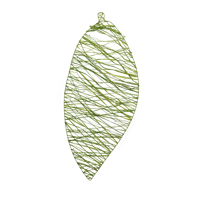 Palmblatt, 90x40cm aus Naturmaterial/Metall, flach