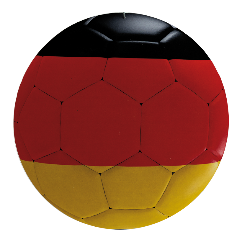 # Fußball, ø 30cm aus Kunststoff, doppelseitig bedruckt, flach