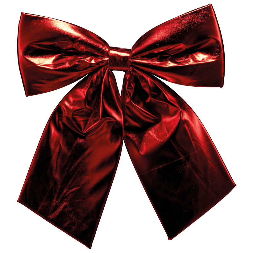 Noeud, brillant, légèrement rembourré, 35x30cm en polyester, fil métallique pour fixation, intérieur/extérieur