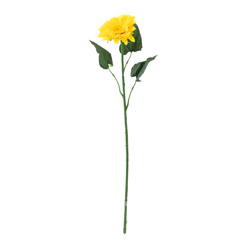 Margerite am Stiel, 78cm ø 16cm, Stiel: 47cm aus Kunstseide/Kunststoff, biegsam