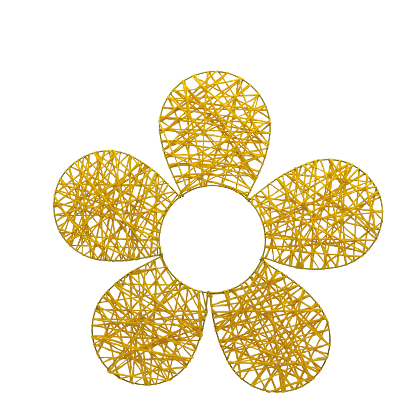 Blume, 60cm aus Papier/Draht, flach