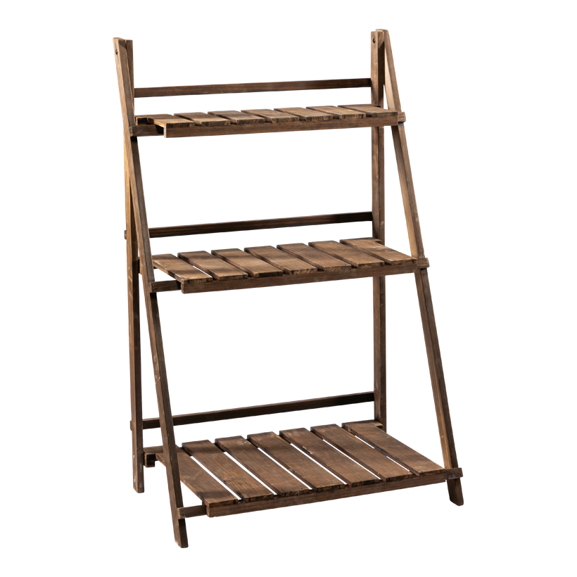 Holzregal, 94x60x35cm 0 mit 3 Fächern, Holz, klappbar