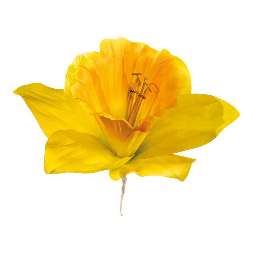 Narzissenkopf, 40cm Stiel: 11cm aus Kunstseide, zum Hängen