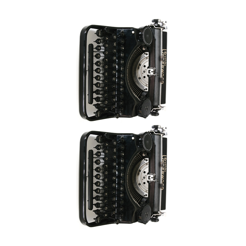 # Motivdruck "Schreibmaschine", 80x200cm aus Stoff # Motivdruck "Schreibmaschine", 80x200cm aus Stoff