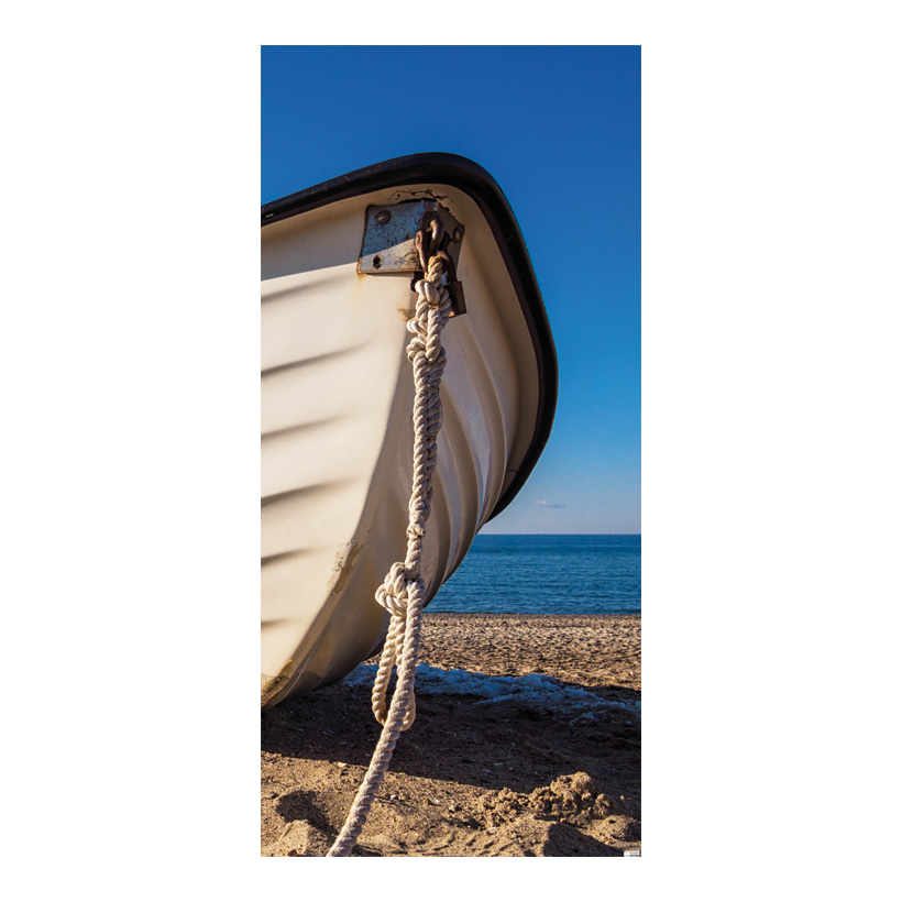 Motivdruck  Fischerboot am Strand 80x200cm Stoff Motivdruck  Fischerboot am Strand 80x200cm Stoff