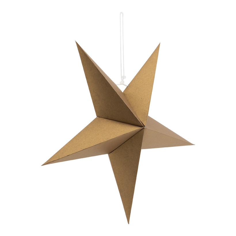 Faltstern, ø 40cm 5-zackig, aus Pappe, mit Hänger