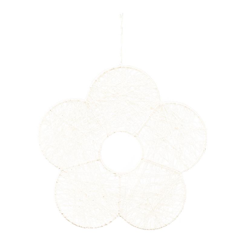 Blume, ø 45cm aus Jute/Draht, mit Hänger