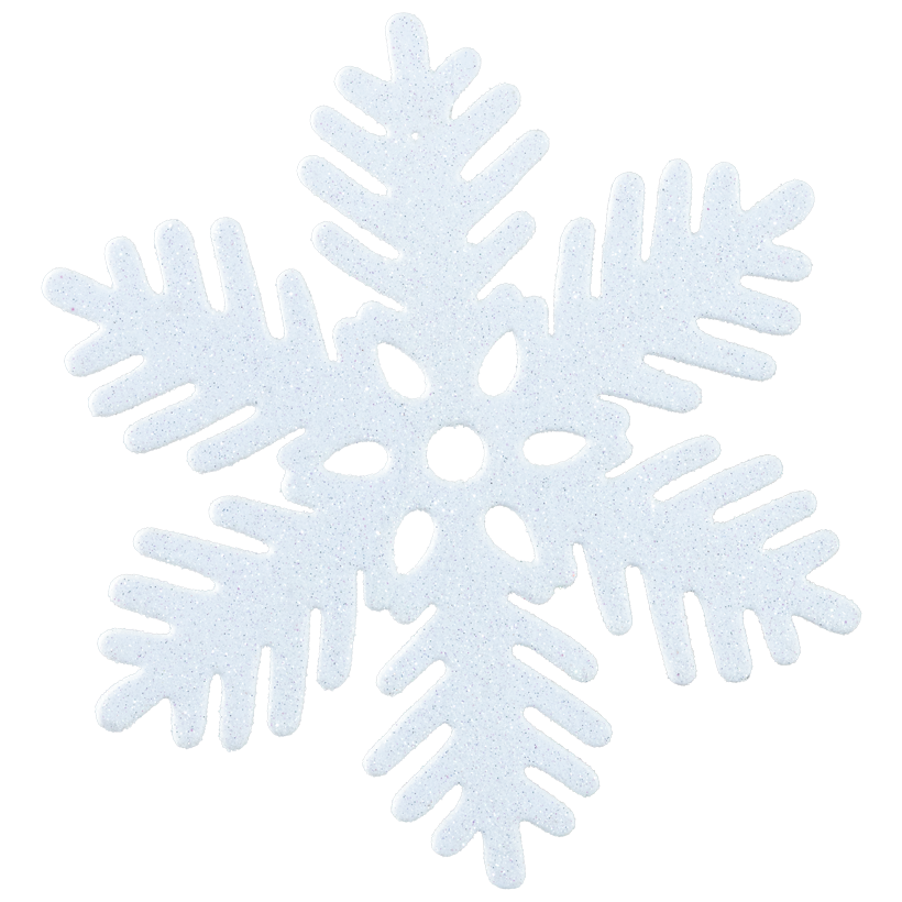 Schneeflocke, Ø 27cm aus Kunststoff, beglittert, mit Hänger