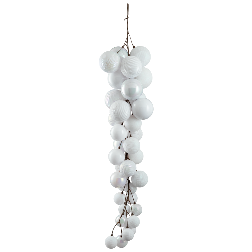 Traubenhänger, 110cm Ø 6cm, 8cm und 10cm aus Kunststoff, bestehend aus 36 Kugeln