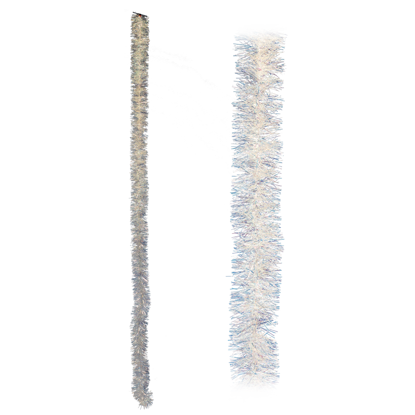Tinselgirlande, 200cm Ø 9cm aus Folie, holografisch