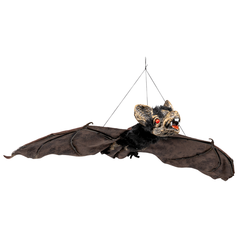 Fledermaus, fliegend, 80x38cm aus Kunststoff und Stoff, mit Hänger