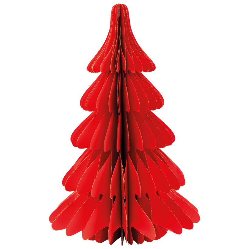 Tannenbaum, faltbar, 60cm Ø 40cm aus Papier, selbststehend, mit goldenem Glitterrand