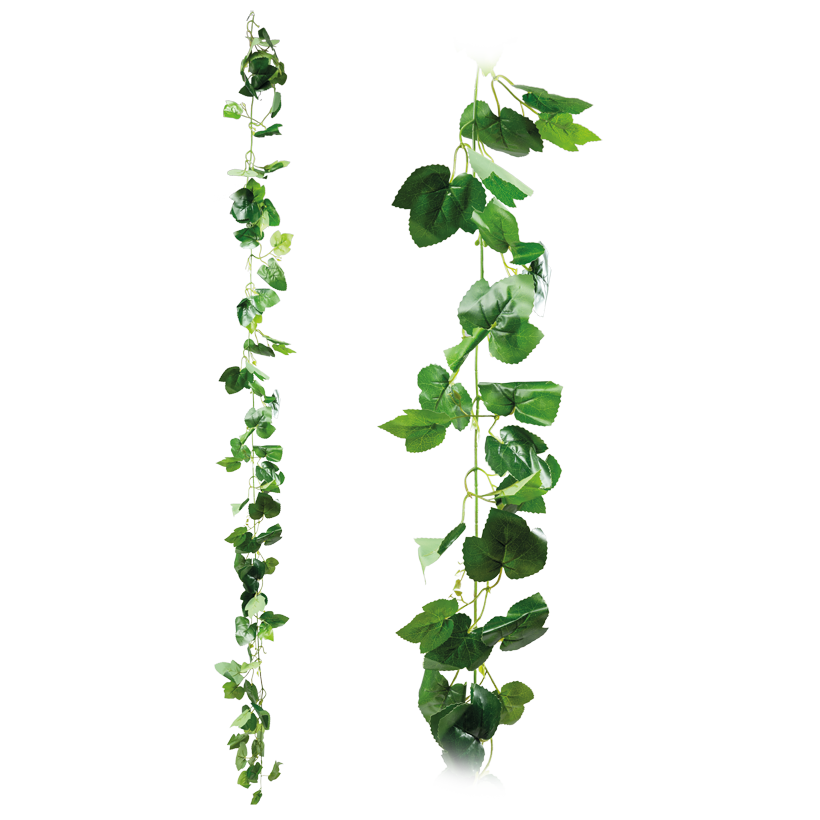 Guirlande de feuilles de vigne, 210cm en soie artificielle, avec 73 feuilles