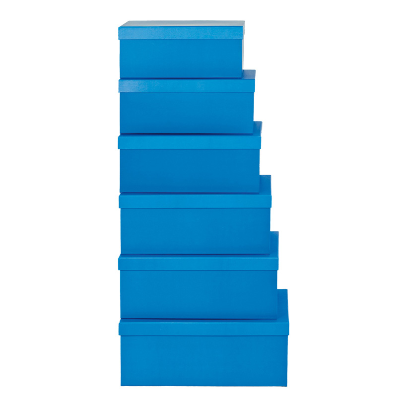 Boxen, 35x24x14,2, 37,5x26x15,7, 39,5x28x16,2, 42x30,5x16,7, 6 Stk./Satz, nestend, Pappe, rechteckig, 30,5x20x13,2, 33,4x22x13,7 Boxen, 35x24x14,2, 37,5x26x15,7, 39,5x28x16,2, 42x30,5x16,7, 6 Stk./Satz, nestend, Pappe, rechteckig, 30,5x20x13,2, 33,4x22x13,7