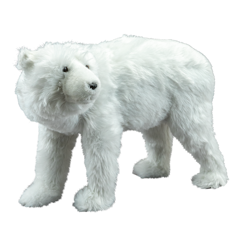 Eisbär, 50x30x35cm aus Kunststoff/Kunstfell, laufend