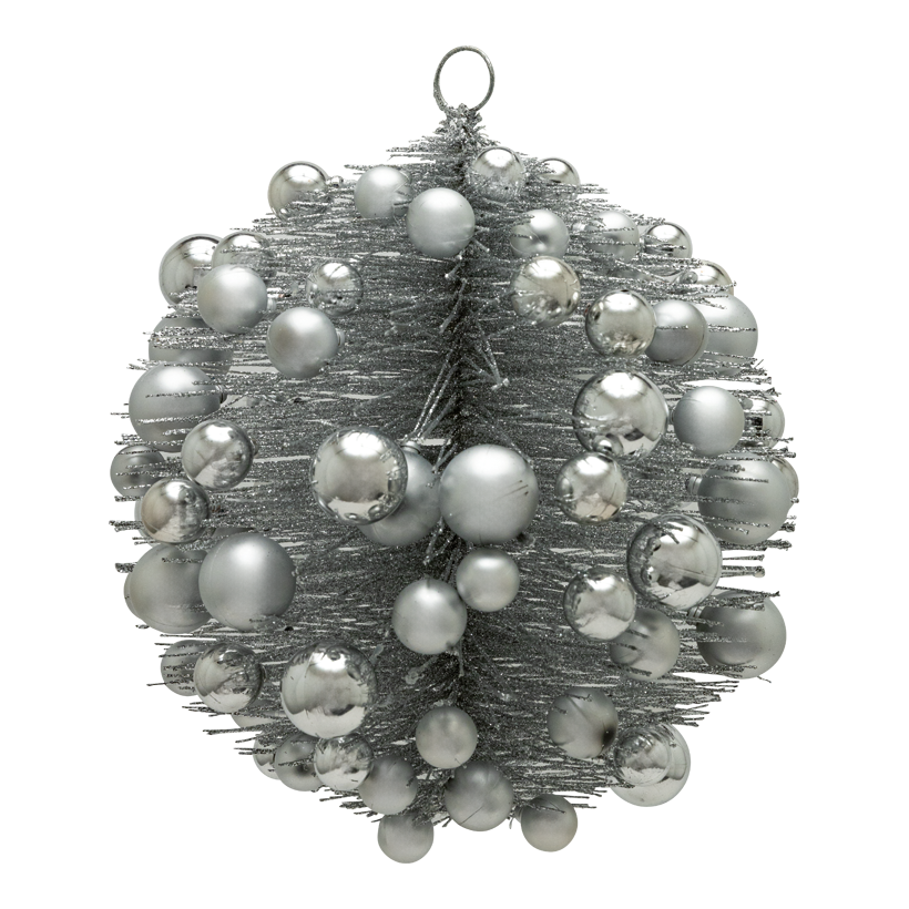 Kugel, ø 30cm aus Kunststoff, beglittert, zum Hängen