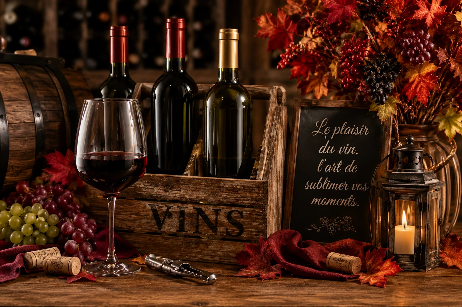 Deko rund um Wein