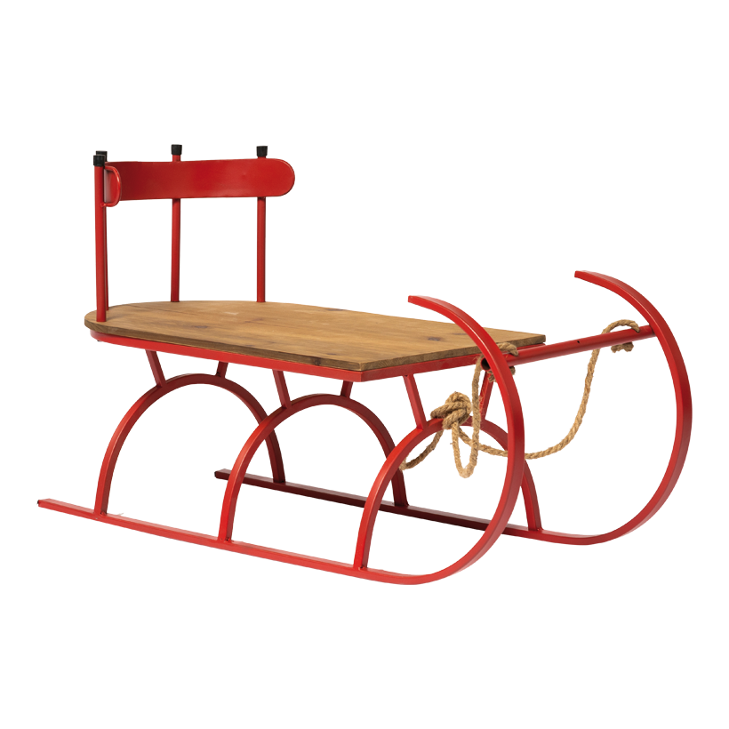 Schlitten, 88x33x45cm aus Metall/Holz, inkl. Montageanleitung, zum Zusammenbauen